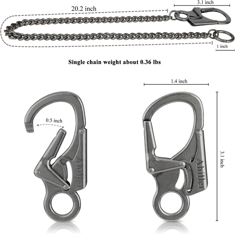 Ahiller Biker Wallet Chain, Heavy Duty Pocket Chain with Round Clasp, Men Chains for Keys, Jeans, Pants, Purse and Handbag - Image 5